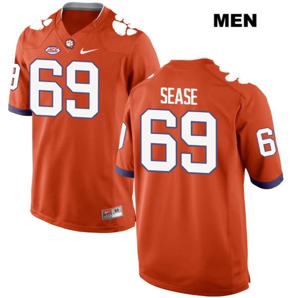 Men's Clemson Tigers #69 Marquis Sease Stitched Orange Authentic Style 2 Nike NCAA College Football Jersey OAN8746LM